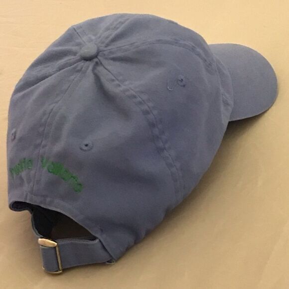 Puerto Vallarta Light Blue & Green Frogs Baseball Hat - Picture 4 of 16